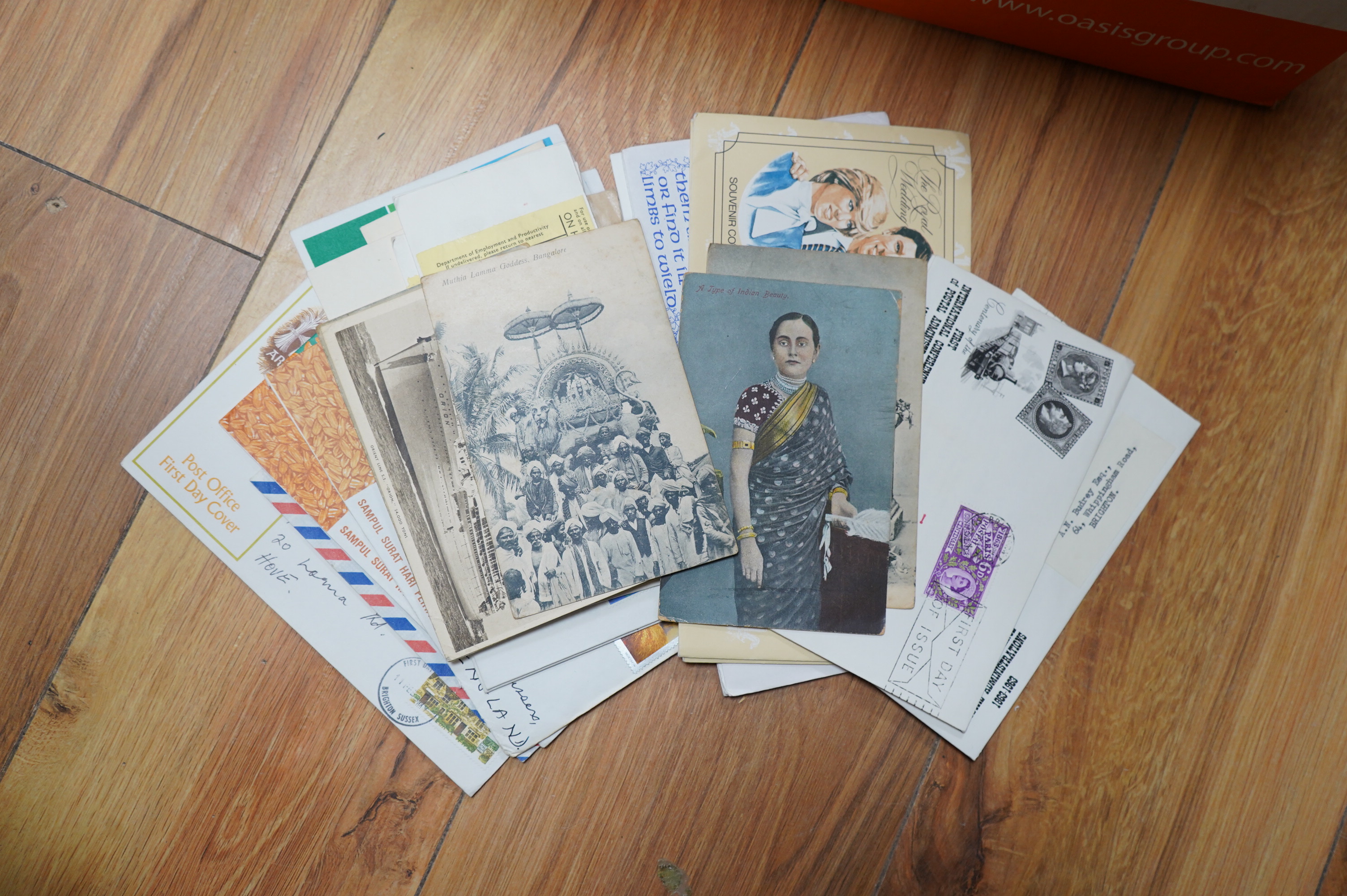 A collection of stamps and various First day Covers and covers arranged in albums. Condition - fair